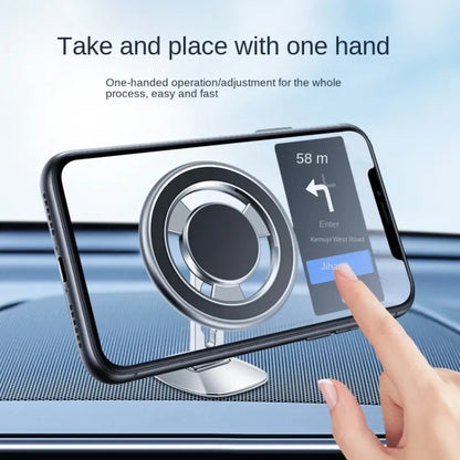 F68 360 Degree Rotating Car Magnetic Mobile Phone Bracket (Silver) - In Car by buy2fix | Online Shopping UK | buy2fix