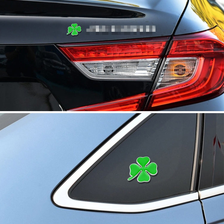 Four Leaf Clover Luck Symbol Badge Labeling Sticker Styling Car Decoration, Size: 4x3x0.3cm - In Car by buy2fix | Online Shopping UK | buy2fix