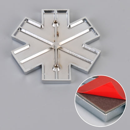 Car Star of Life Personalized Aluminum Alloy Decorative Stickers, Size: 6.5x0.5cm (Red) - 3D Metal Sticker by buy2fix | Online Shopping UK | buy2fix