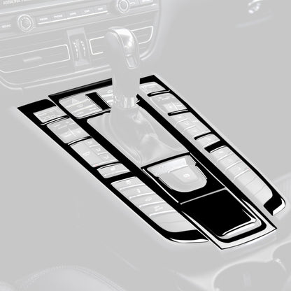 For Porsche Macan 2014-2021 Car Gear Panel Decorative Sticker 5pcs / Set, Left and Right Drive Universal (Black) - In Car by buy2fix | Online Shopping UK | buy2fix