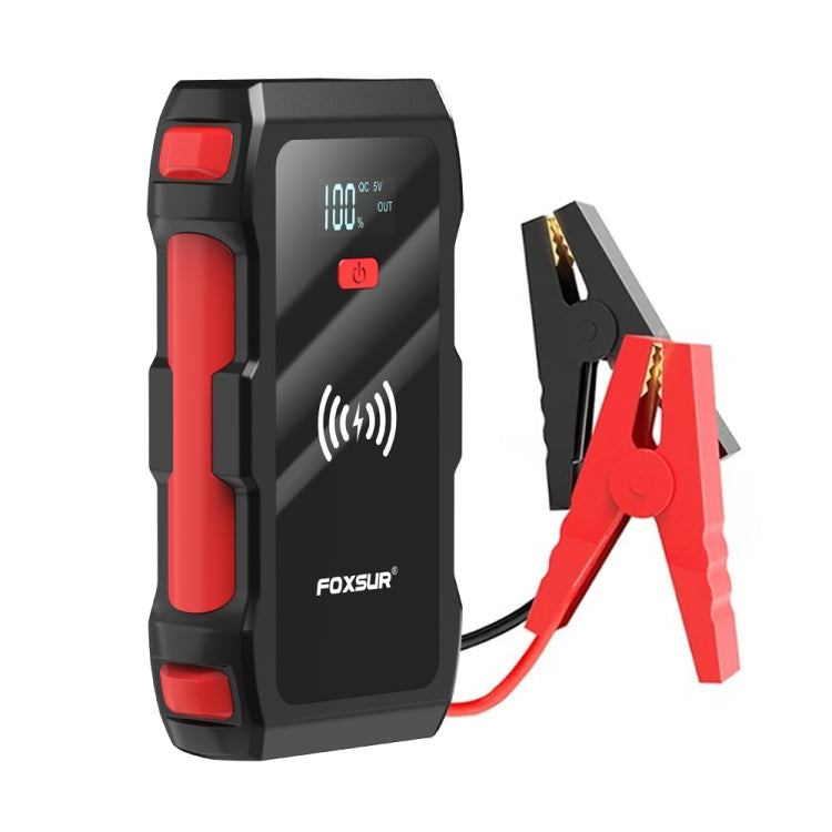 FOXSUR FJS-700 12V Car Multifunctional Wireless Charging Emergency Start Power Supply (Red) - Power Bank by FOXSUR | Online Shopping UK | buy2fix