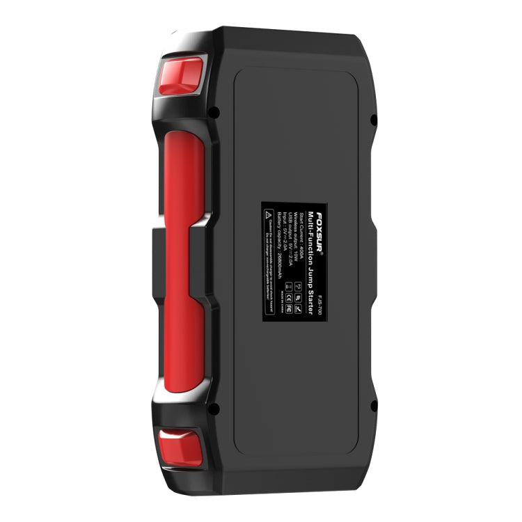 FOXSUR FJS-700 12V Car Multifunctional Wireless Charging Emergency Start Power Supply (Red) - Power Bank by FOXSUR | Online Shopping UK | buy2fix