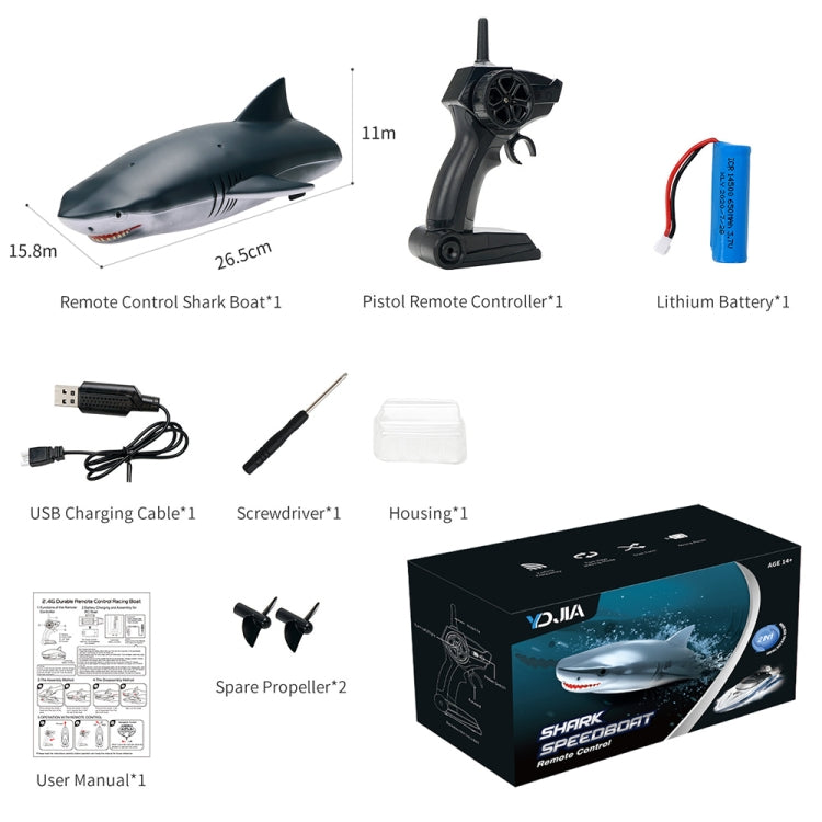 YDJ-818 2.4G RC Shark Boat  Remote Control Boats - RC Boats by buy2fix | Online Shopping UK | buy2fix