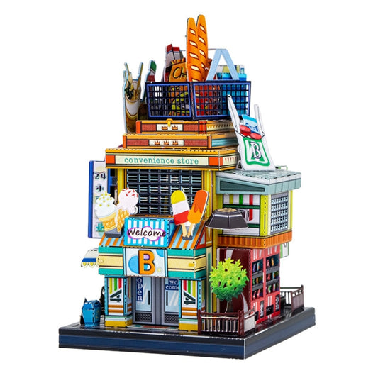 3D Metal Assembled Model Creative DIY Handmade Art House, Style: Convenience Store - DIY Developmental Toys by buy2fix | Online Shopping UK | buy2fix