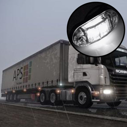 10 PCS DC 10-30V Car Truck Trailer Piranha 3-LED Side Marker Indicator Lights Bulb Lamp, Light Color: White - Clearance Lights by buy2fix | Online Shopping UK | buy2fix