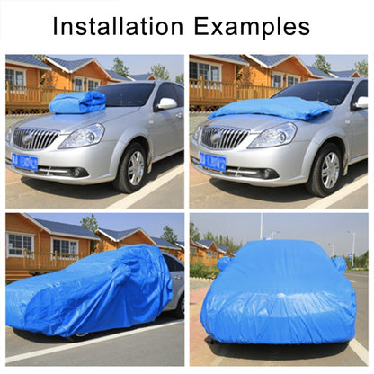 Anti-Dust Anti-UV Heat-insulating Elastic Force Cotton Car Cover for Sedan Car, Size: L, 4.9m~5.25m (Black) - PE Material by buy2fix | Online Shopping UK | buy2fix