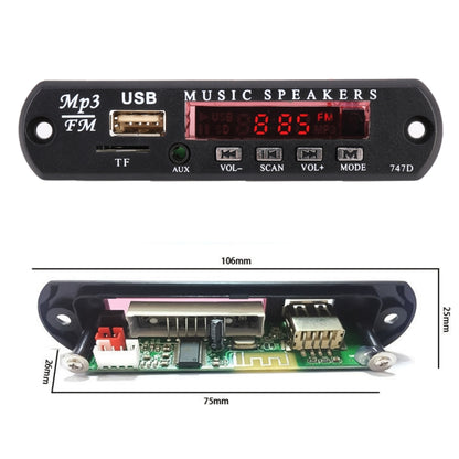 Car 12V Audio MP3 Player Decoder Board FM Radio TF USB 3.5 mm AUX, without Bluetooth and Recording - Car MP3 & MP4 & MP5 by buy2fix | Online Shopping UK | buy2fix