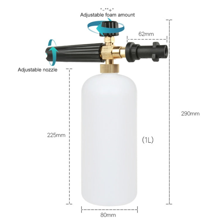 High Pressure Car Wash Foam Gun Soap Foamer Generator Water Sprayer Gun for Karcher K2 / K3, Capacity: 1L(Red) - Car Washer & Accessories by buy2fix | Online Shopping UK | buy2fix