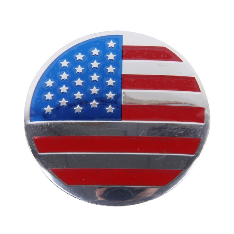 4 PCS USA Flag Metal Car Sticker Wheel Hub Caps Centre Cover Decoration - 3D Metal Sticker by buy2fix | Online Shopping UK | buy2fix