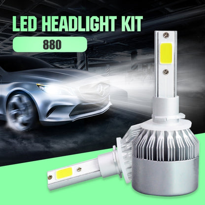 2 PCS C9 880/881 18W 1800LM 6000K Waterproof IP68 Car Auto LED Headlight with 2 COB LED Lamps, DC 9-36V(White Light) - LED Headlamps by buy2fix | Online Shopping UK | buy2fix