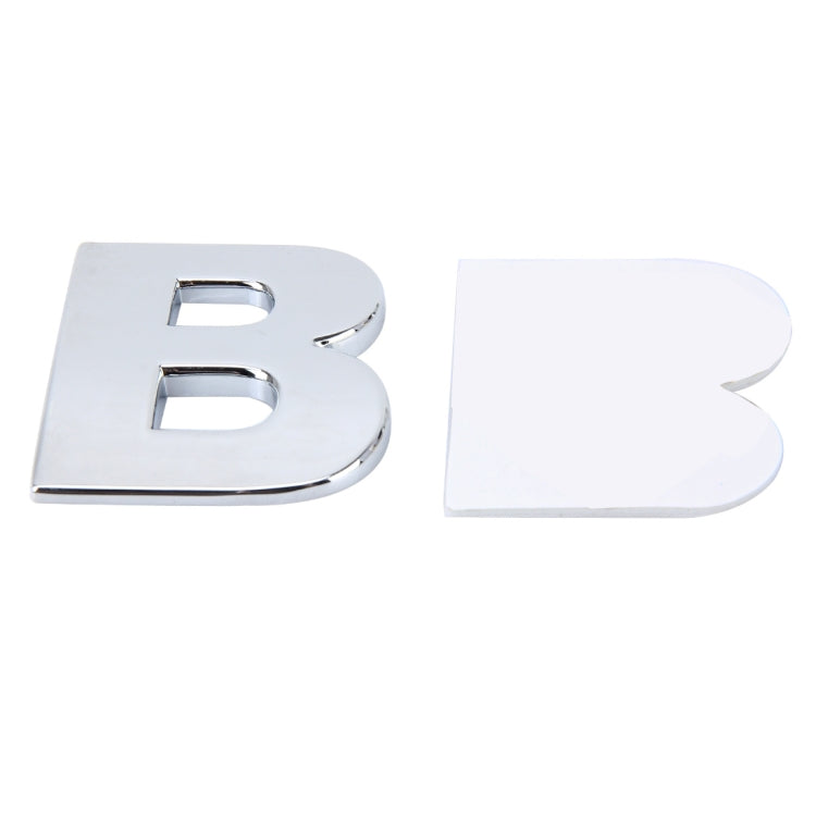 Car Vehicle Badge Emblem 3D English Letter B Self-adhesive Sticker Decal, Size: 4.5*4.5*0.5cm - 3D Metal Sticker by buy2fix | Online Shopping UK | buy2fix