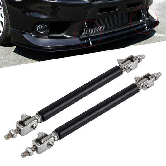 2 PCS Car Modification Large Surrounded By The Rod Telescopic Lever Front and Rear Bars Fixed Front Lip Back Shovel Adjustable Small Rod, Length: 15cm(Black) - In Car by buy2fix | Online Shopping UK | buy2fix