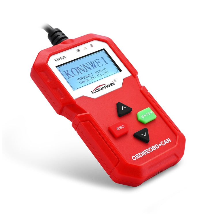 KONNWEI KW590 Mini OBDII Car Auto Diagnostic Scan Tools Auto Scan Adapter Scan Tool (Can Only Detect 12V Gasoline Car)(Red) - Code Readers & Scan Tools by KONNWEI | Online Shopping UK | buy2fix