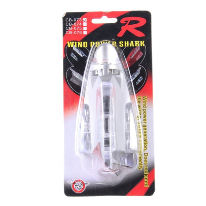 CB-073 Colorful Warning Light Wind Power Shark Fin Antenna Car Decoration(Silver) - Aerials by buy2fix | Online Shopping UK | buy2fix