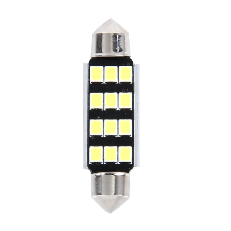 2 PCS 3.5W 250 LM 6000K 41MM 12 SMD-2835 LEDs Bicuspid Port Decoding Car Dome Lamp LED Reading Light, DC 12V(White Light) - Dome Lights by buy2fix | Online Shopping UK | buy2fix