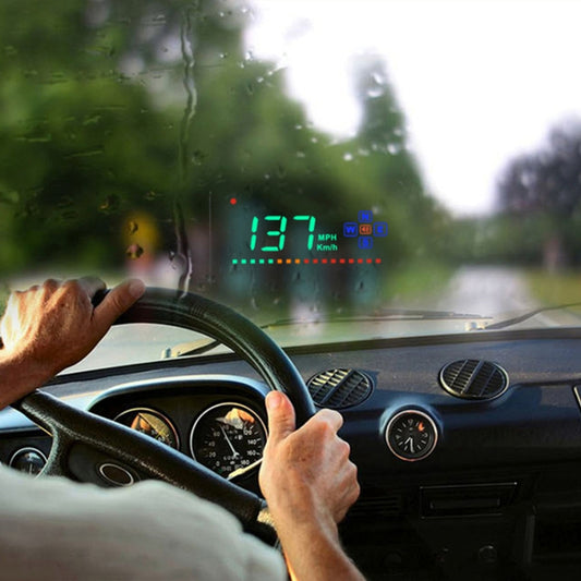 A2 HUD 3.5 inch HD GPS Car Head Up Display, Speed & Over Speed Alarm, Compass, Freely Switch Between Kilometers and Miles(Black) - Head Up Display System by buy2fix | Online Shopping UK | buy2fix