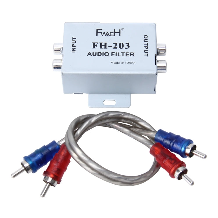 FH-203 12V Vehicle Car Audio Amplifier Noise Filter RCA Plug Loop Isolator for DVD Stereos - In Car by buy2fix | Online Shopping UK | buy2fix