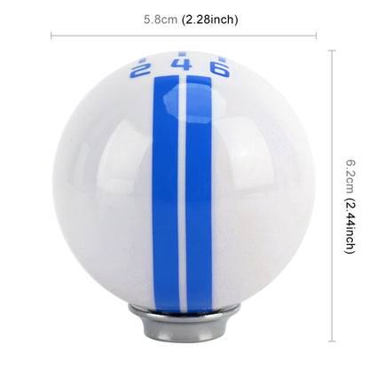 Universal Vehicle Ball Shape Modified Resin Shifter Manual 6-Speed Left-R Gear Shift Knob(Blue) - Shift Knob by buy2fix | Online Shopping UK | buy2fix