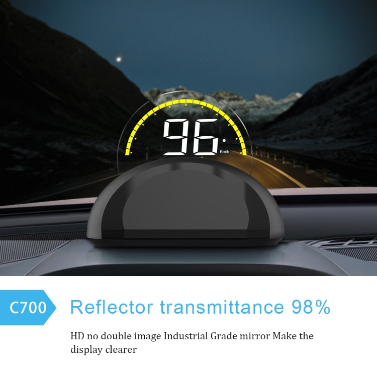 C700 2.6 inch Universal Car OBD2 HUD Vehicle-mounted Head Up Display - Head Up Display System by buy2fix | Online Shopping UK | buy2fix