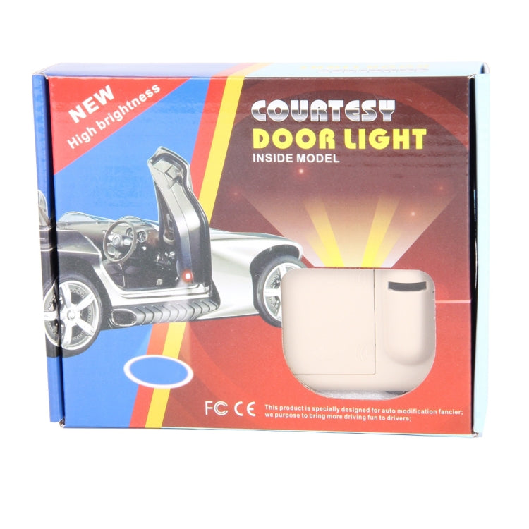 2 PCS LED Ghost Shadow Light, Car Door LED Laser Welcome Decorative Light, Display Logo for KIA K3 Car Brand(Khaki) - Door Lights by buy2fix | Online Shopping UK | buy2fix