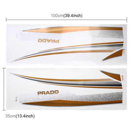 4 PCS SUV Body Decorative Strip Brand Car Streamline Shining Sticker for Toyota Prado 2014 Version - Decorative Sticker by buy2fix | Online Shopping UK | buy2fix