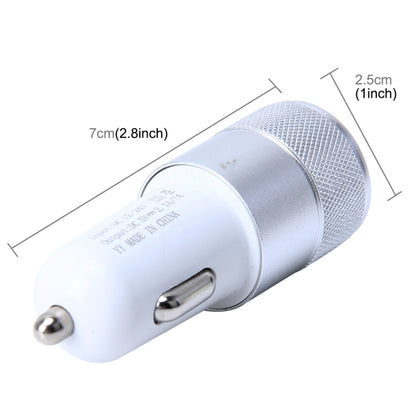 10 PCS Car Auto 5V Dual USB 2.1A/1A Cigarette Lighter Adapter for Most Phones(Silver) - Car Charger by buy2fix | Online Shopping UK | buy2fix