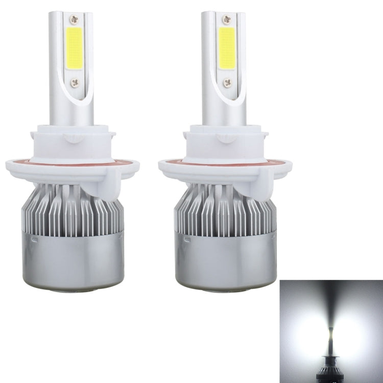 2 PCS  H13 18W 1800 LM 6000K IP68 Canbus Constant Current Car LED Headlight with 2 COB Lamps, DC 9-36V(White Light) - In Car by buy2fix | Online Shopping UK | buy2fix
