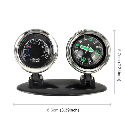 2 in 1 Guide Ball Car Guidance Compass Thermometer Cars Auto Dashboard - In Car by buy2fix | Online Shopping UK | buy2fix