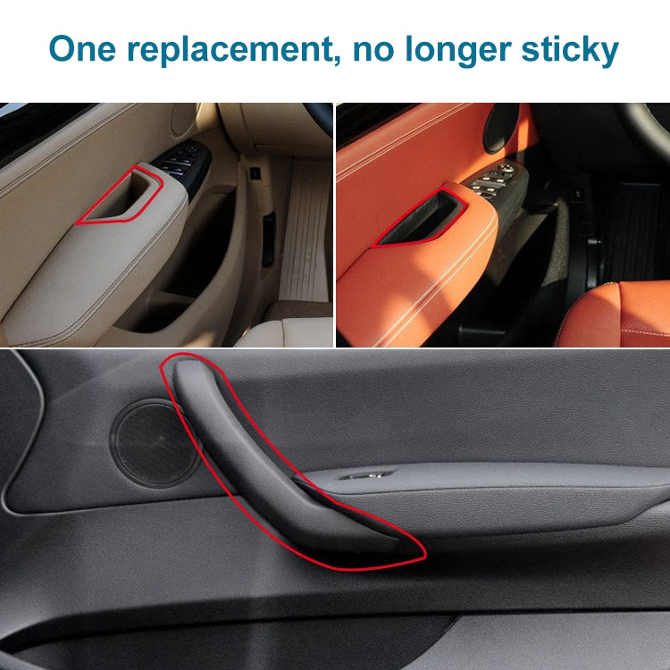 Car Rear Right Inside Doors Handle Pull Trim Cover 5141 7394 519-1 for BMW X3 X4, Left Driving (Black) - In Car by buy2fix | Online Shopping UK | buy2fix