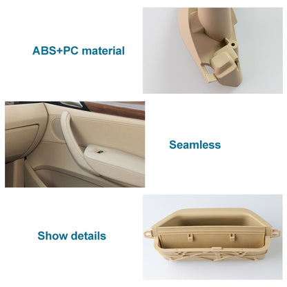 Car Front Left Inside Doors Handle Pull Trim Cover 5141 7394 519-1 for BMW X3 X4, Left Driving (Beige) - In Car by buy2fix | Online Shopping UK | buy2fix