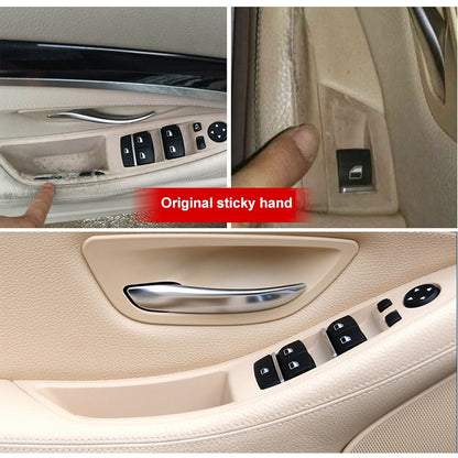 Car Standard Version Inside Doors Handle Pull Trim Cover 5141 7225 873 for BMW F10 F18, Left Driving (Beige White) - In Car by buy2fix | Online Shopping UK | buy2fix