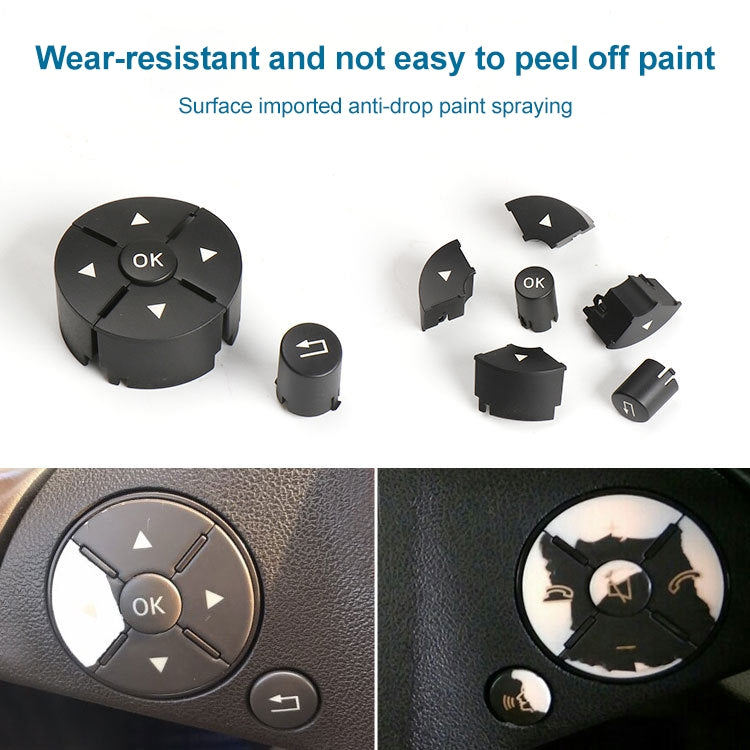 Car Left Side Steering Wheel Switch Buttons Panel for Mercedes-Benz W204 2007-2014, Left Driving(Black) - In Car by buy2fix | Online Shopping UK | buy2fix
