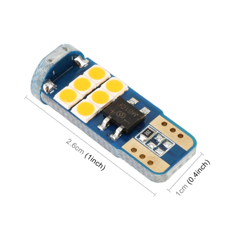 2 PCS T10 DC12 / 1W 9LEDs SMD-3030 Car Clearance Light(Yellow Light) - In Car by buy2fix | Online Shopping UK | buy2fix