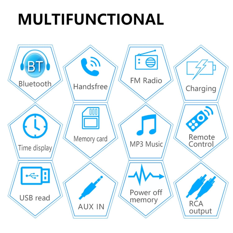 1044 Universal Car Radio Receiver MP3 Player, Support FM with Remote Control -  by buy2fix | Online Shopping UK | buy2fix