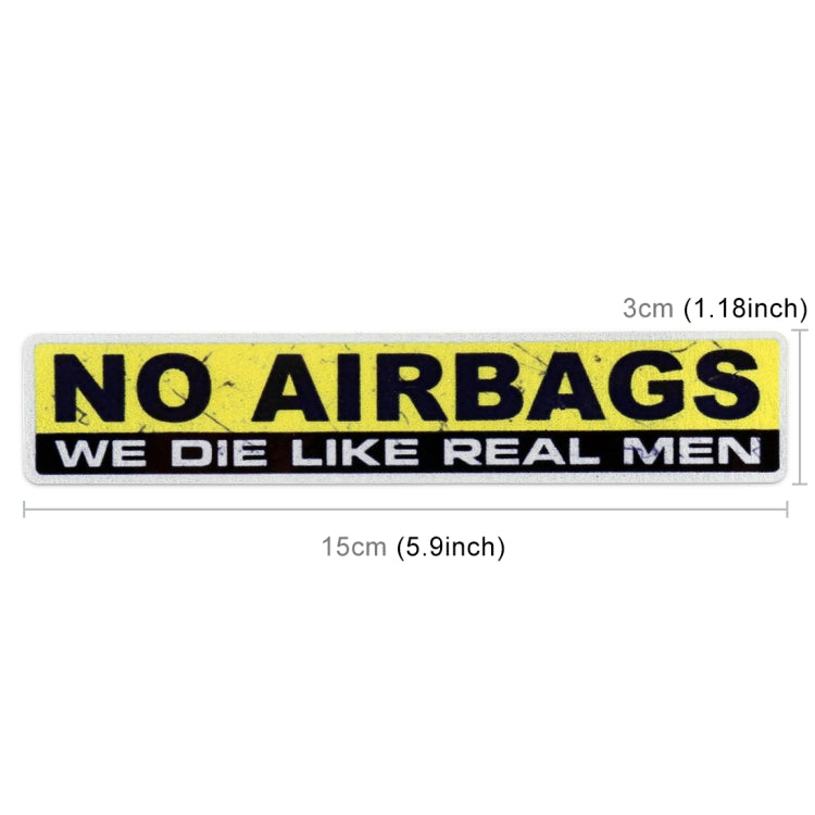 10 PCS Car NO AIRBAGS Words Random Decorative Sticker -  by buy2fix | Online Shopping UK | buy2fix