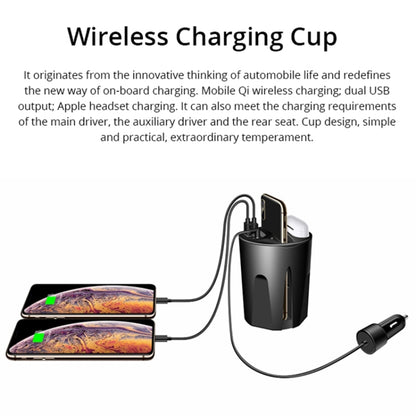 X9A Car QI Standard Charging Cup Wireless Fast Charger - In Car by buy2fix | Online Shopping UK | buy2fix