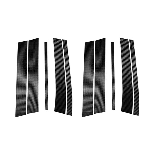 10 in 1 Car Carbon Fiber Door and Window Pillar Decorative Sticker for Volvo XC90 2003-2014, Left and Right Drive Universal -  by buy2fix | Online Shopping UK | buy2fix