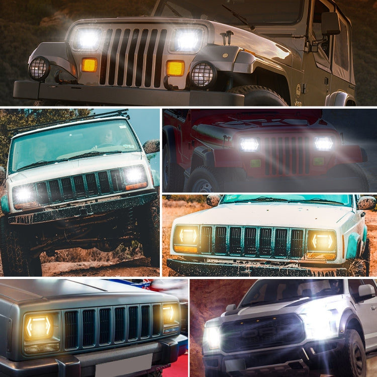 Car 7 inch Square DC9-30V  LED Headlight Modification Accessories for Jeep Wrangler - In Car by buy2fix | Online Shopping UK | buy2fix