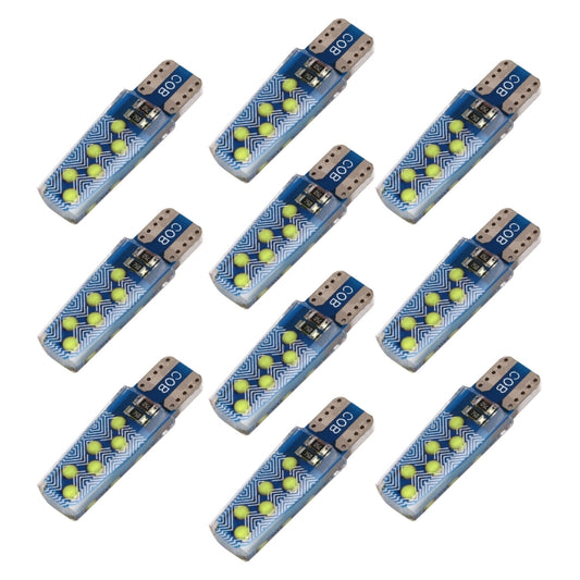 10 PCS T10 DC12V / 1.2W Car Clearance Light 12LEDs COB Lamp Beads (White Light) - In Car by buy2fix | Online Shopping UK | buy2fix