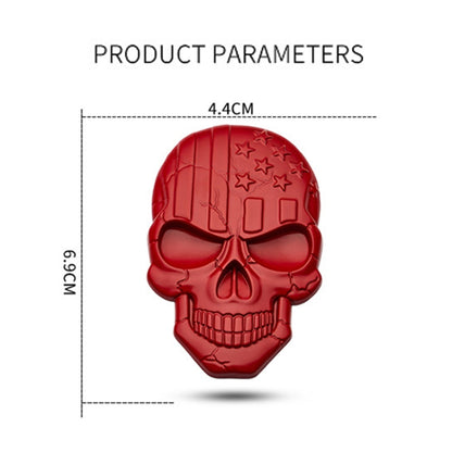 Three-dimensional Devil Skull Metal Plating Car Sticker (Gun Metal) - In Car by buy2fix | Online Shopping UK | buy2fix