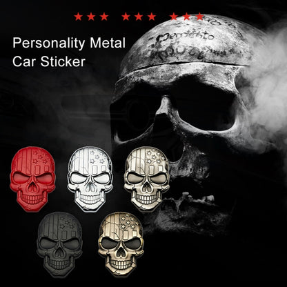 Three-dimensional Devil Skull Metal Plating Car Sticker (Red) - In Car by buy2fix | Online Shopping UK | buy2fix