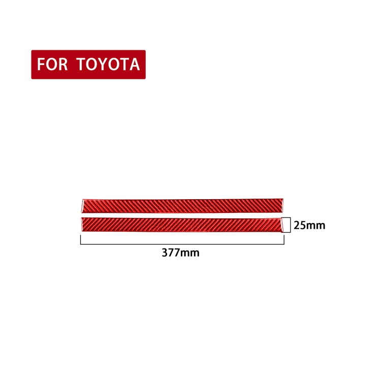 2 PCS / Set Carbon Fiber Car Rearview Mirror Anti Chafing Strip Decorative Sticker for Toyota Tundra 2014-2018,Left and Right Drive Universal(Red) - In Car by buy2fix | Online Shopping UK | buy2fix