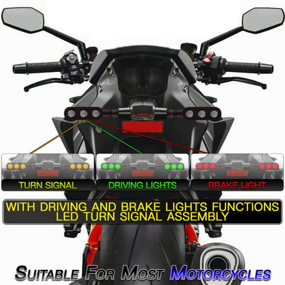 2 PCS KC050 Motorcycle LED Turn Signal Running Brake Light - In Car by buy2fix | Online Shopping UK | buy2fix