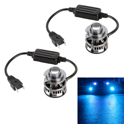 1 Pair H7 27W / DC12V Car Aluminum Alloy Flashing LED Headlight (Blue Light) - In Car by buy2fix | Online Shopping UK | buy2fix
