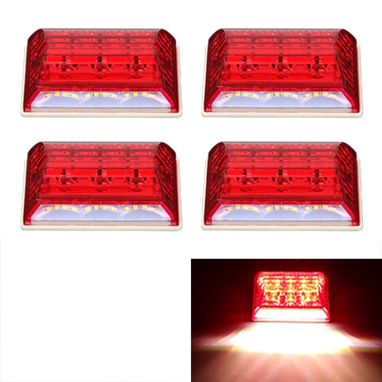 4 PCS ZS-6001 DC24V Car / Truck Side Marker Indicator Lights Bulb Lamp (Red Light) - In Car by buy2fix | Online Shopping UK | buy2fix