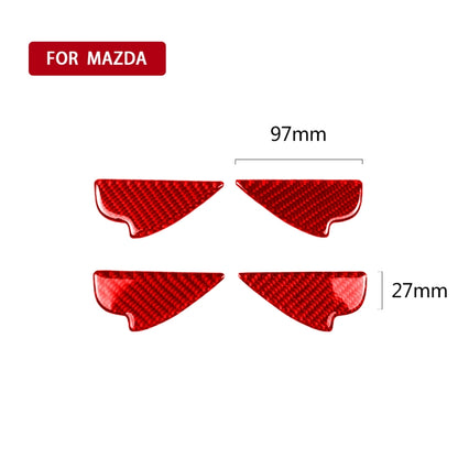 Car Carbon Fiber Inside Door Bowl Decorative Sticker for Mazda CX-5 2013-2018, Left and Right Drive(Red) - In Car by buy2fix | Online Shopping UK | buy2fix