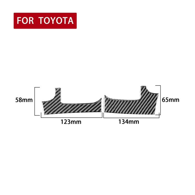 2 PCS / Set Carbon Fiber Car Dashboard Air Outlet Decorative Sticker for Toyota Tundra 2014-2018, Right Driving - In Car by buy2fix | Online Shopping UK | buy2fix