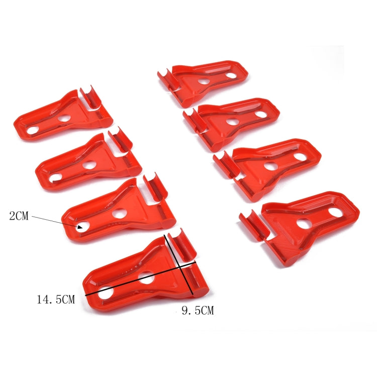 8 PCS Automotive ABS Side Door Hinge Protector Cover Trim for Jeep Wrangler JL 4 Door 2018-2019(Red) - In Car by buy2fix | Online Shopping UK | buy2fix