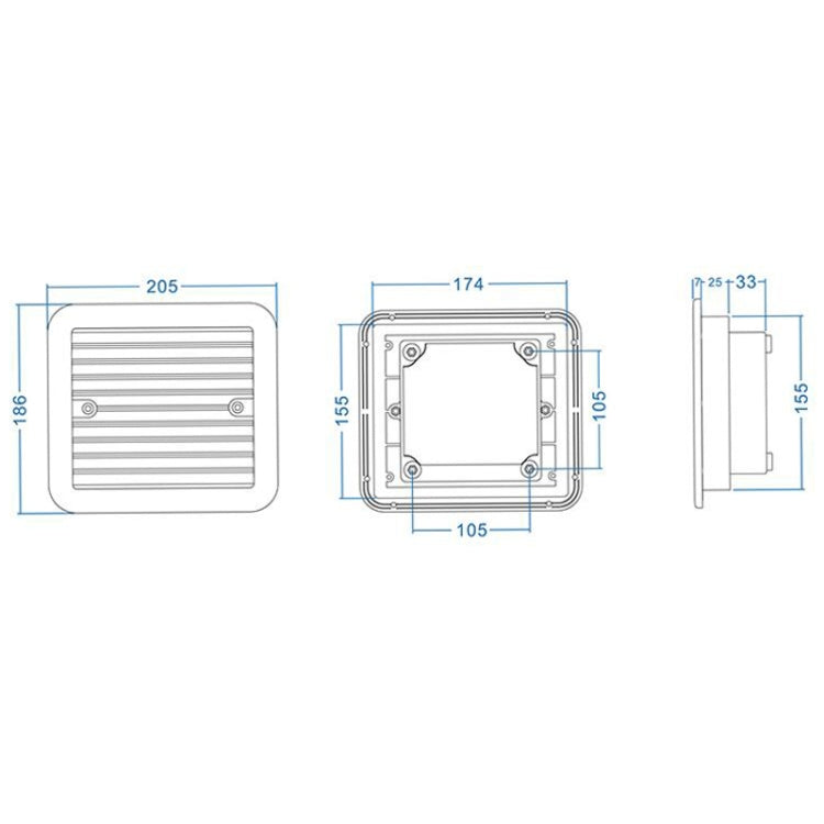 12V White Air Vent with Fan RV Trailer Caravan Mute Side Air Ventilation - In Car by buy2fix | Online Shopping UK | buy2fix