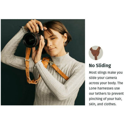 Quick Release Anti-Slip Shoulder Leather Harness Camera Strap with Metal Hook for SLR / DSLR Cameras (Right Shoulder) - Camera Accessories by buy2fix | Online Shopping UK | buy2fix